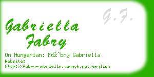 gabriella fabry business card